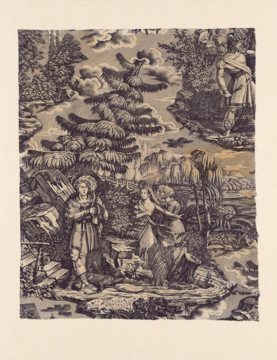 Le Solitaire au Pont du Torrent (Tissu d