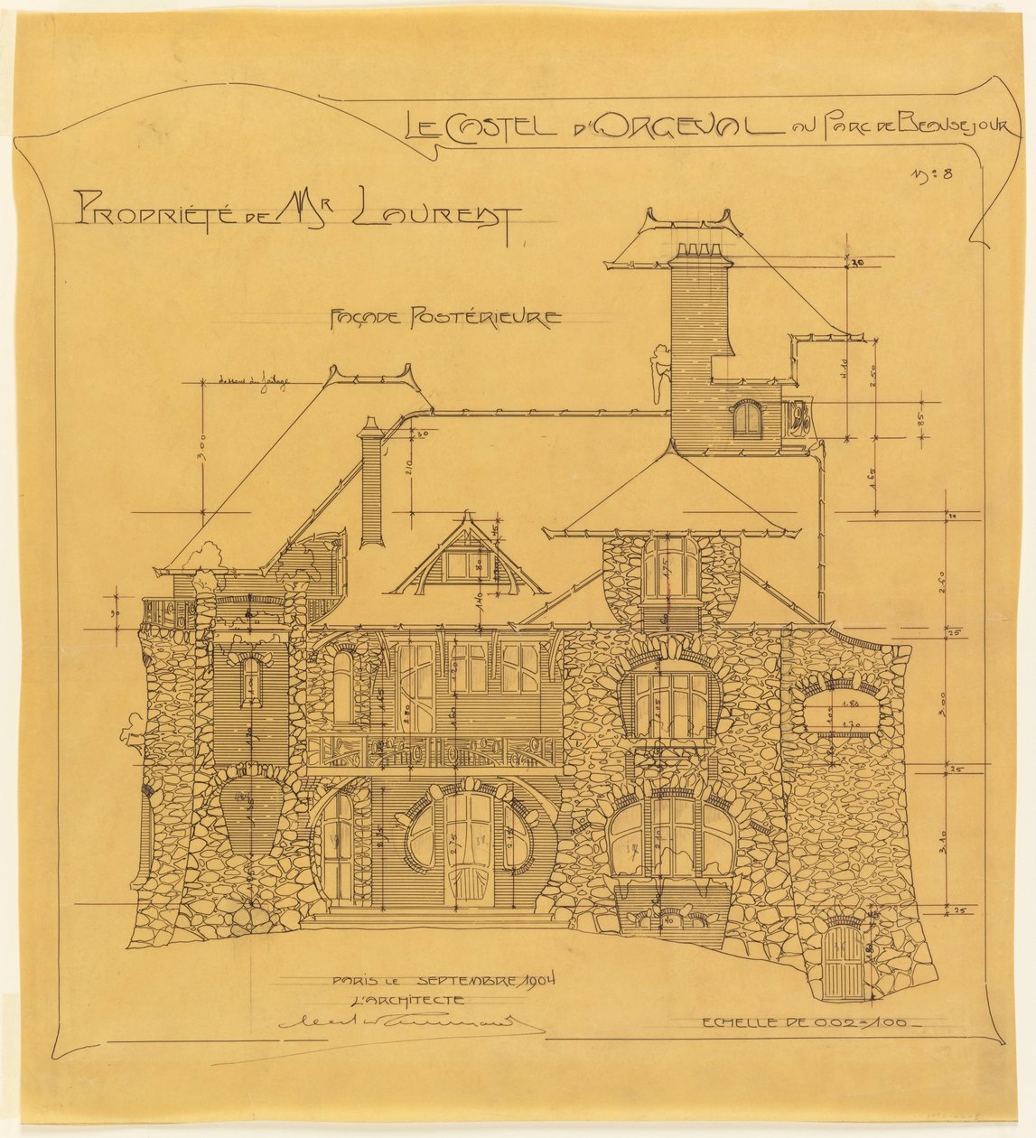 Façade arrière, Château d