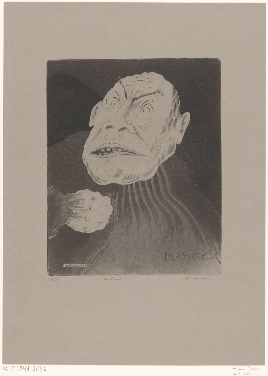 Le Brute (Masque) - Hein von Essen (signed by artist)