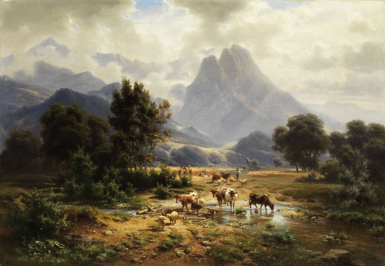 Paysage de montagne - Heinrich Hofer