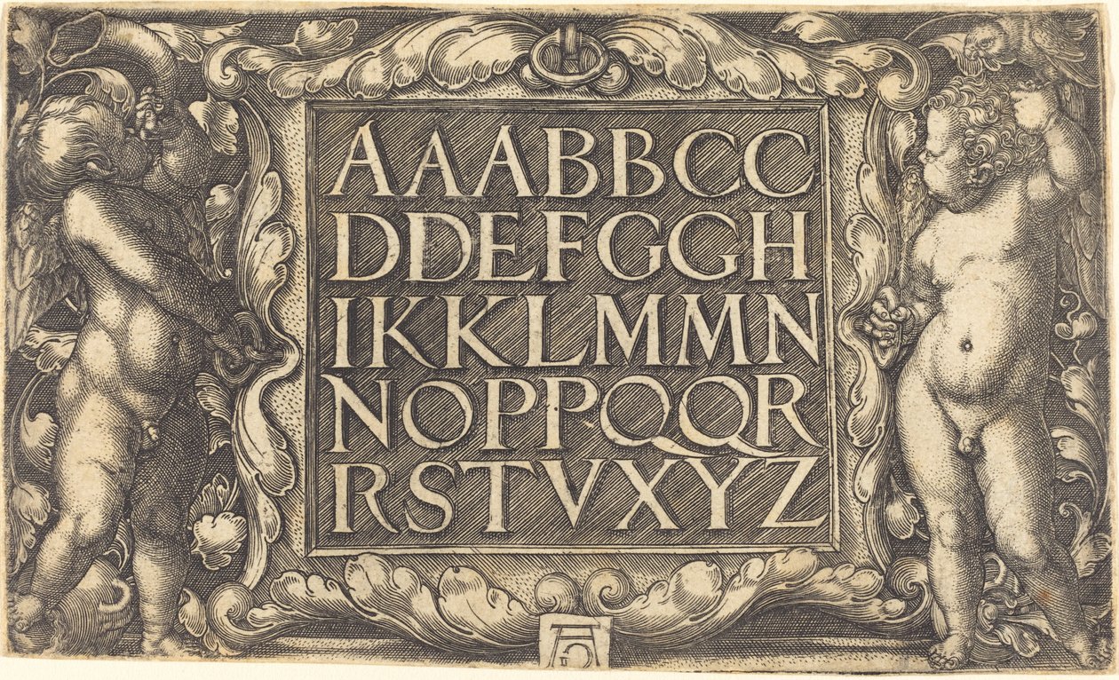 Alphabet, vers 1525-1555 - Heinrich Aldegrever