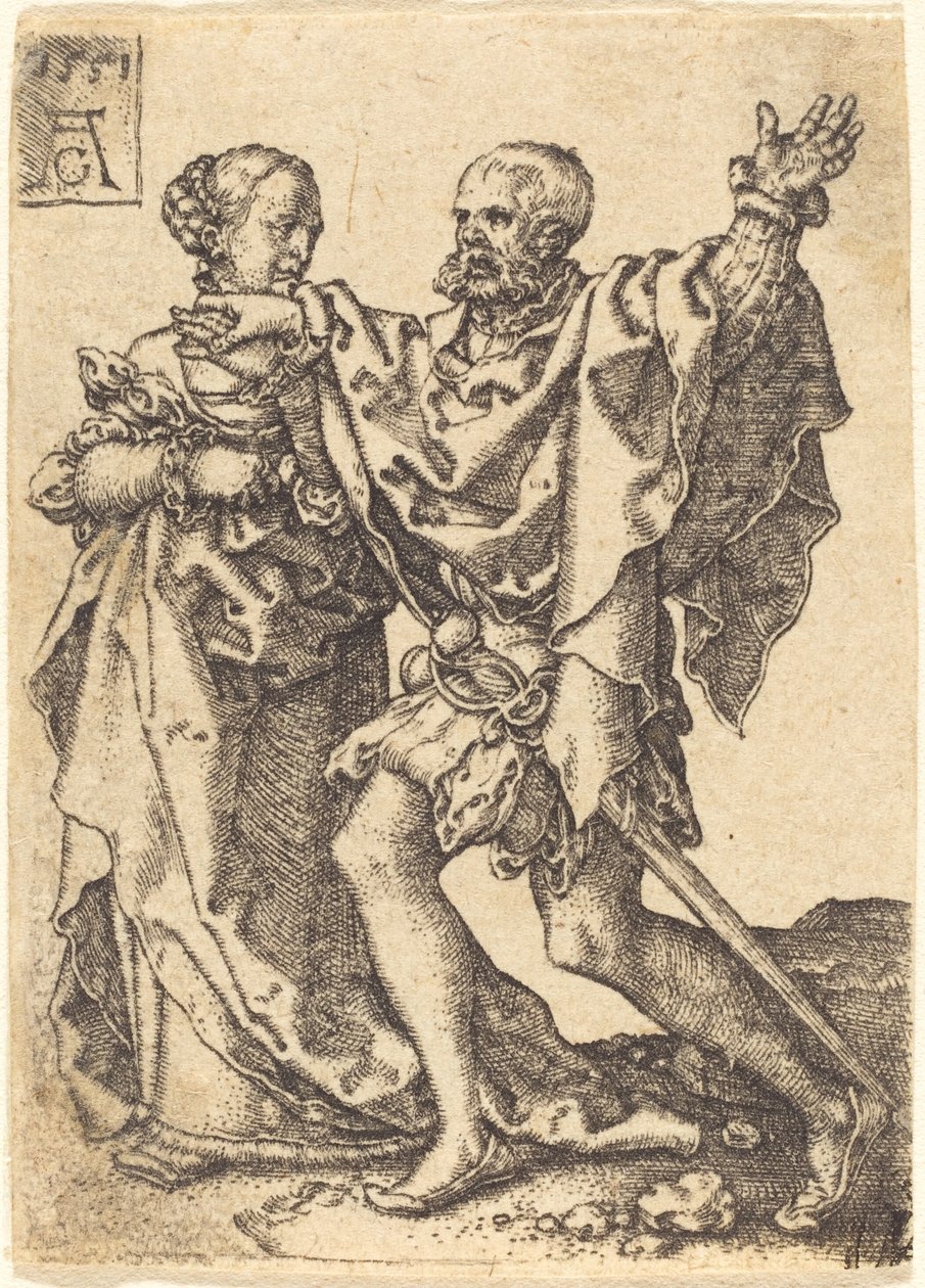 Couple dansant, 1551 - Heinrich Aldegrever
