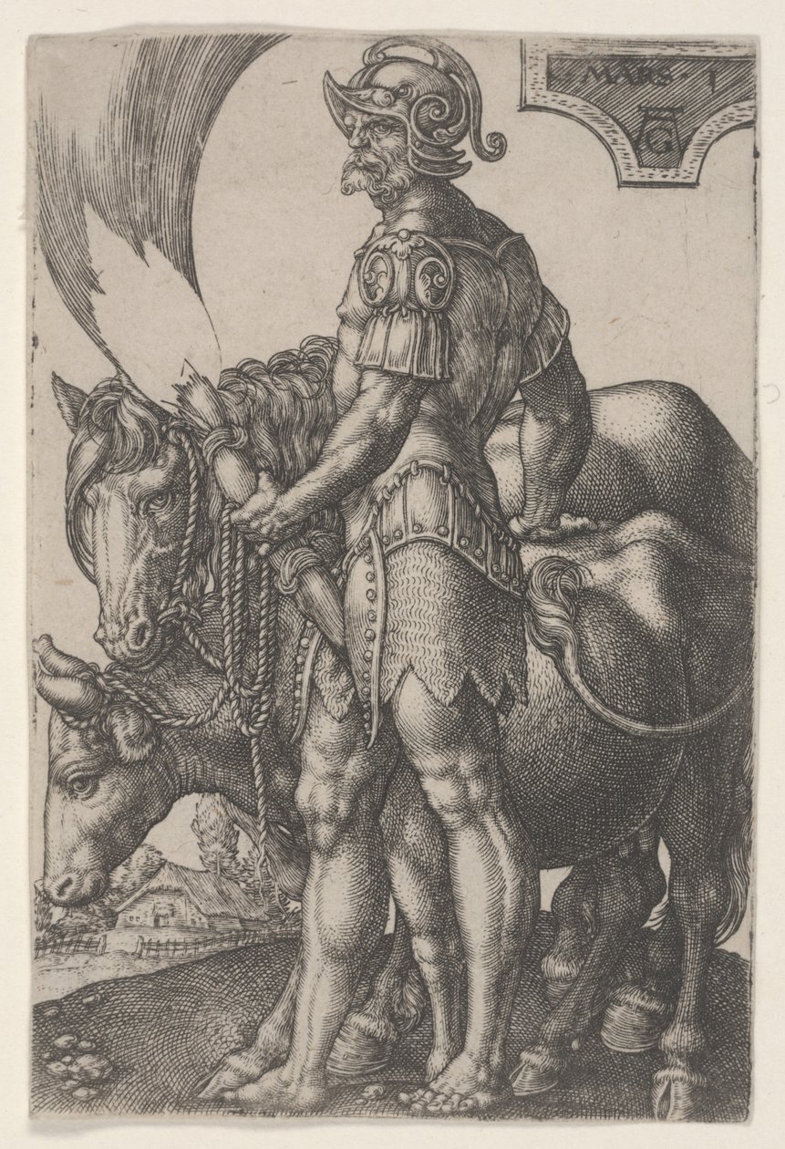Mars, vers 1533 (gravure) - Heinrich Aldegrever