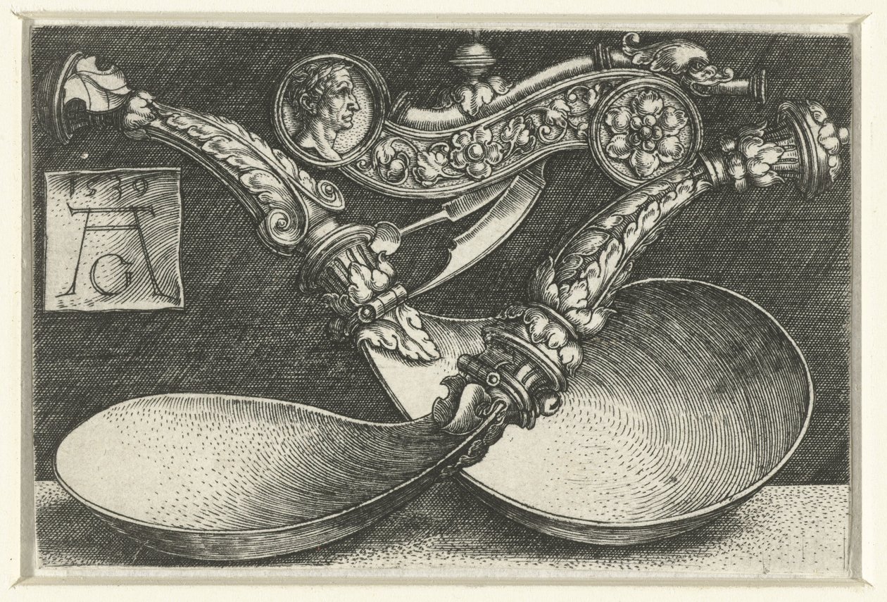 Conception pour deux cuillères et un sifflet - Heinrich Aldegrever