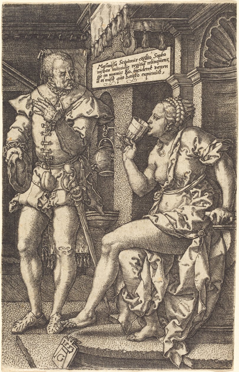 Sophonisba, 1553 - Heinrich Aldegrever
