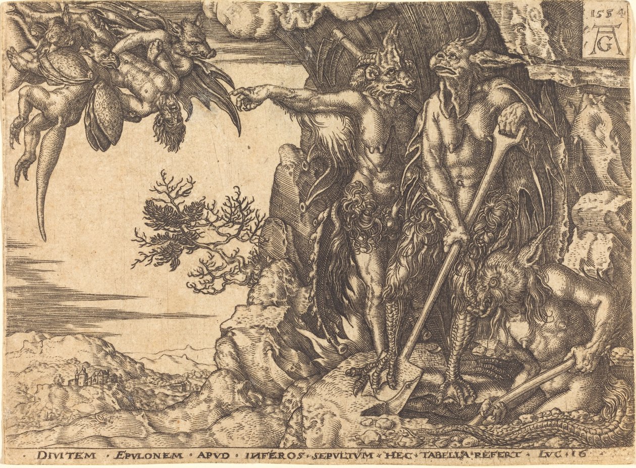 Le riche emporté par le diable - Heinrich Aldegrever