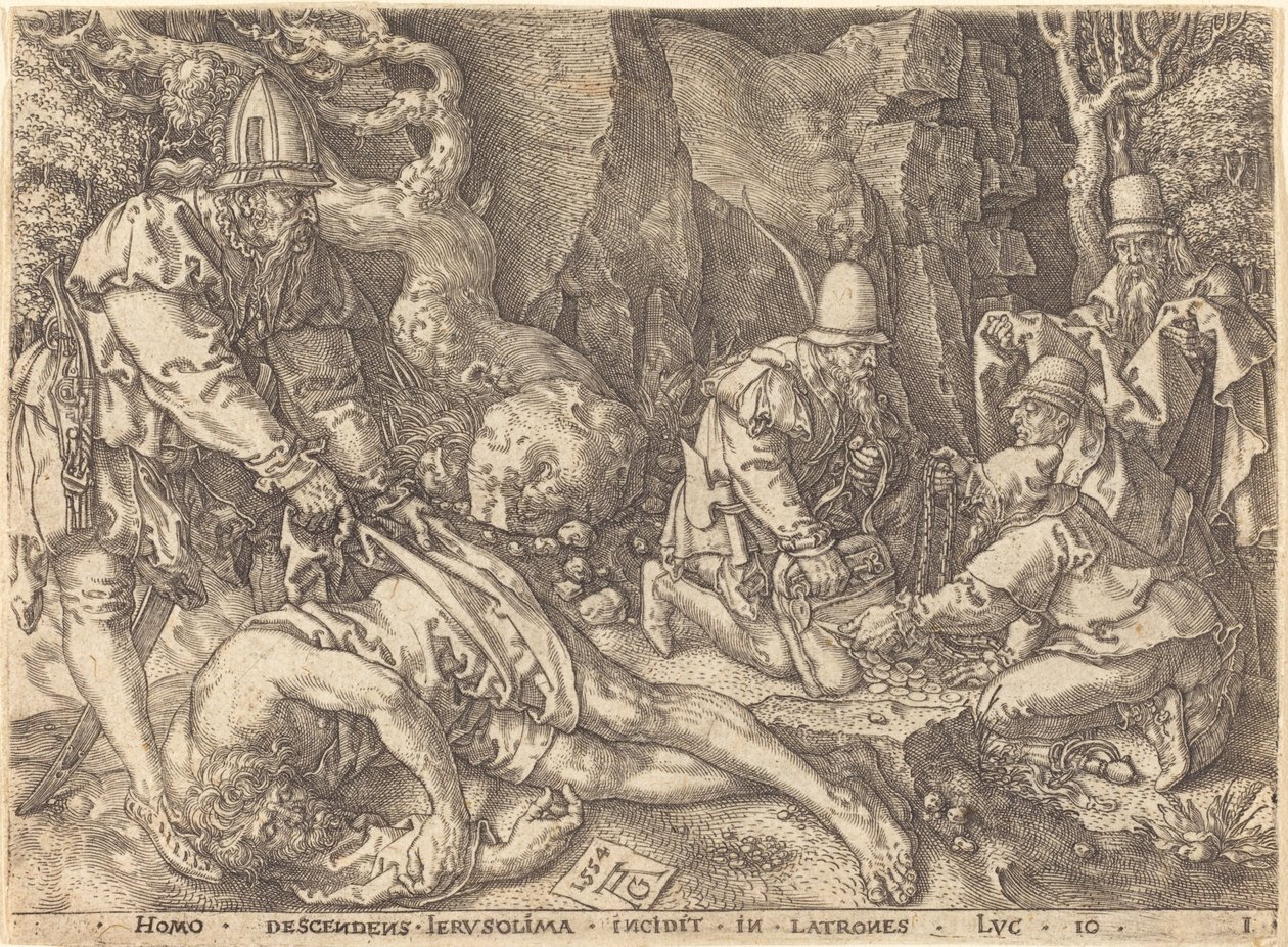 Voyageur parmi les voleurs - Heinrich Aldegrever