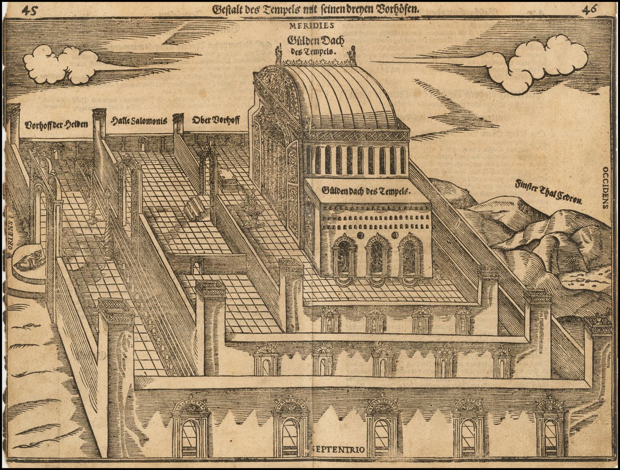 Vue du Temple de Salomon par Heinrich Bünting - Heinrich Bünting
