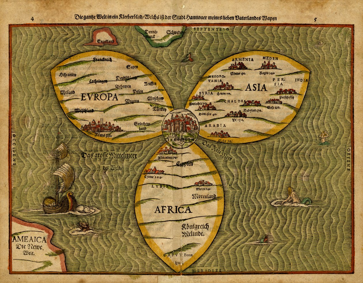 Le monde entier dans un Kleberblad - Heinrich Bunting