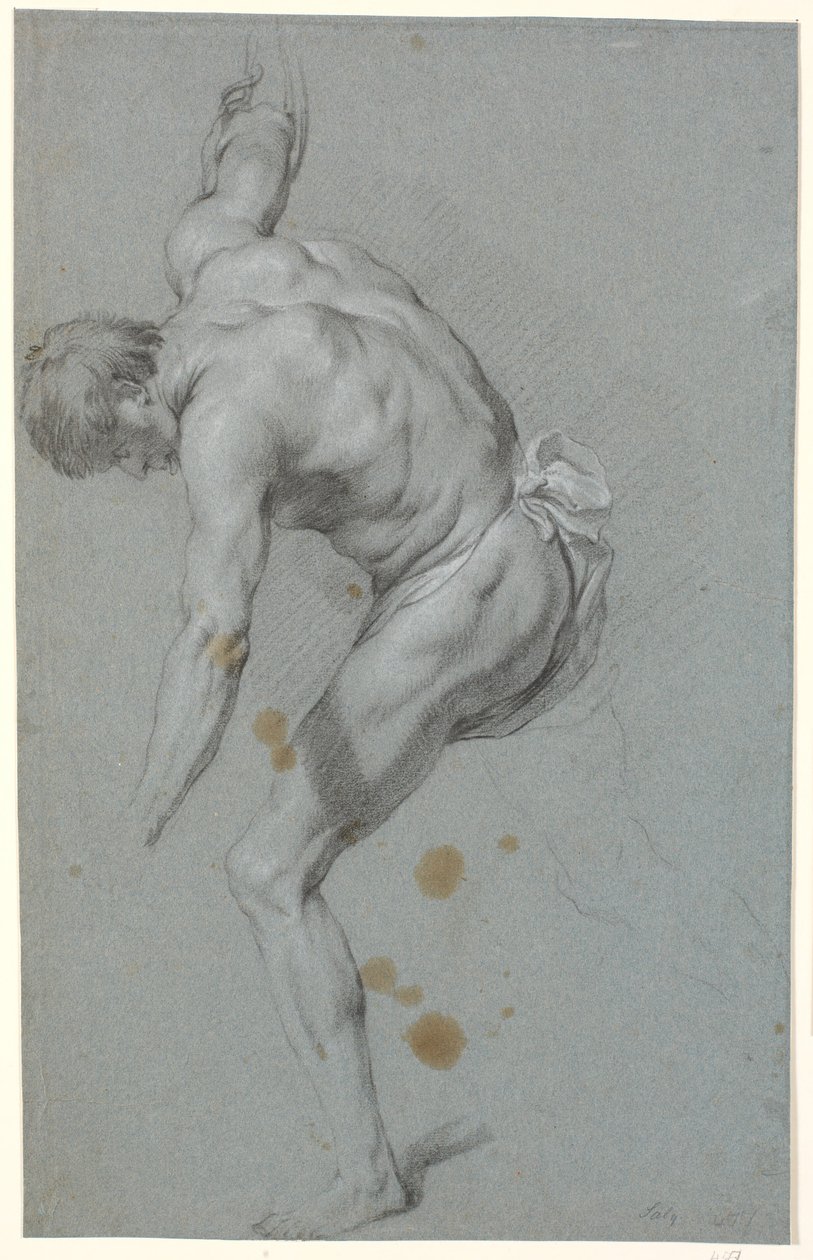 Modèle masculin penché en avant avec les bras tendus - Heinrich Dittmers