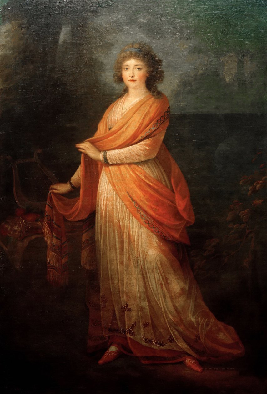 Portrait de Varvara Vasilyevna Golitsyna, née von Engelhardt 1757-1815, 1792 - Heinrich Friedrich Füger