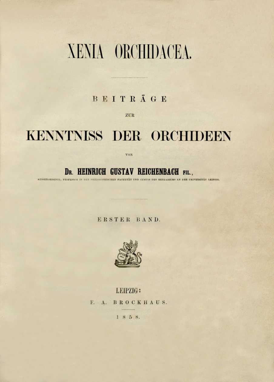 Page de titre - Heinrich Gustav Reichenbach