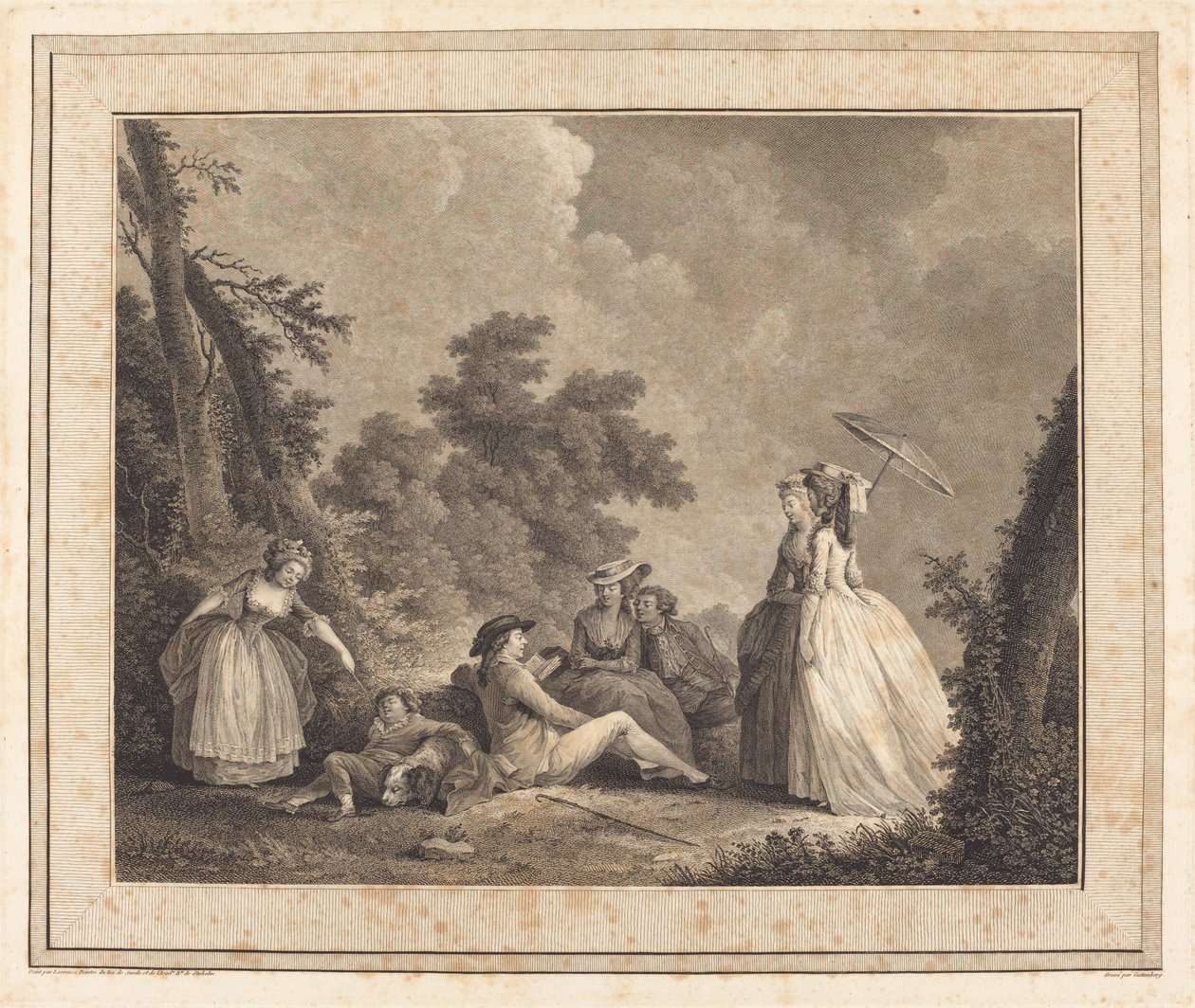 Le mercure de France - Heinrich Guttenberg after Nicolas Lavreince