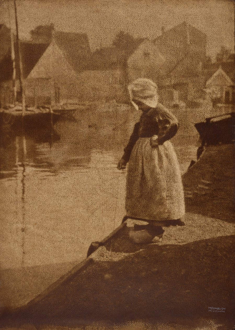 Fille hollandaise dans un paysage - Heinrich Kuhn