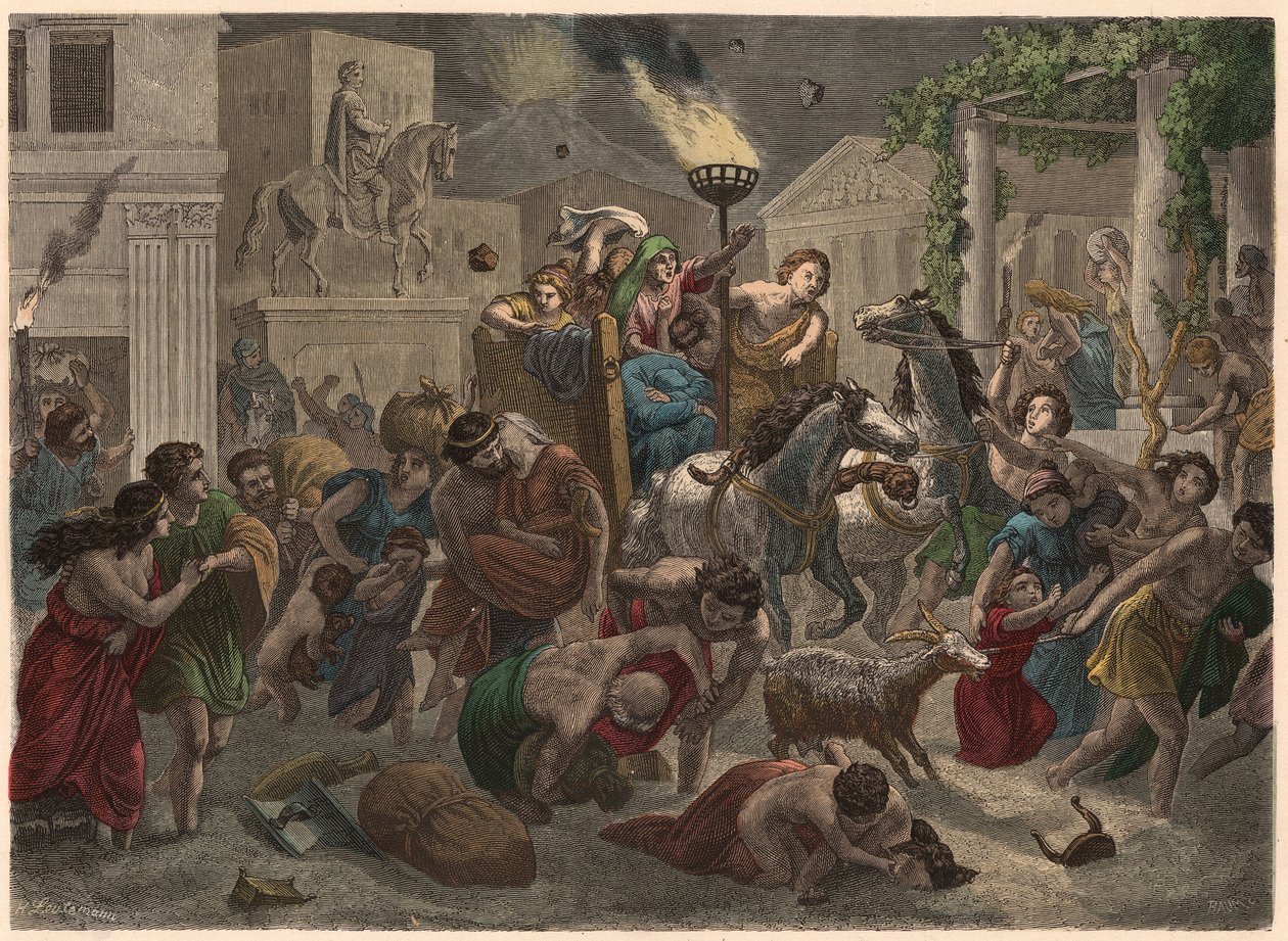 Rome antique : Éruption du Vésuve, 79 après J.-C. - Heinrich Leutemann