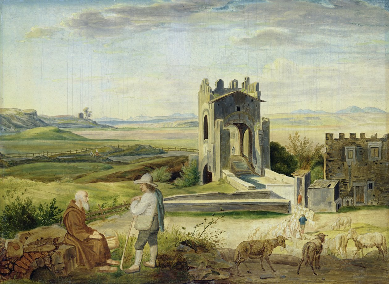 Paysage de Campagne près du Pont Nomentano - Heinrich Maria von Hess