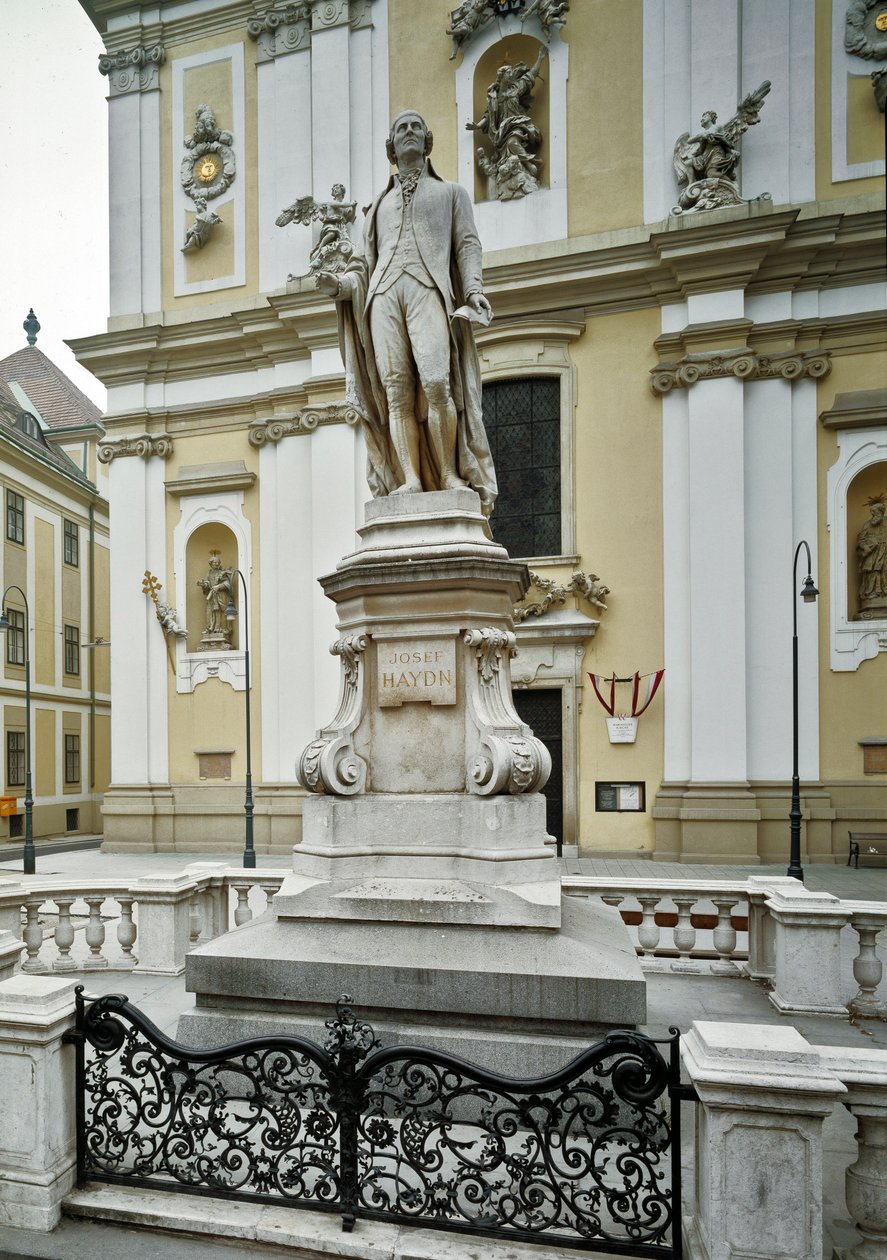 Monument en hommage au compositeur autrichien Franz Joseph Haydn (1732-1809) réalisé par Heinrich Nitter (1844-1892) 1887. Vienne, Autriche - Heinrich Natter