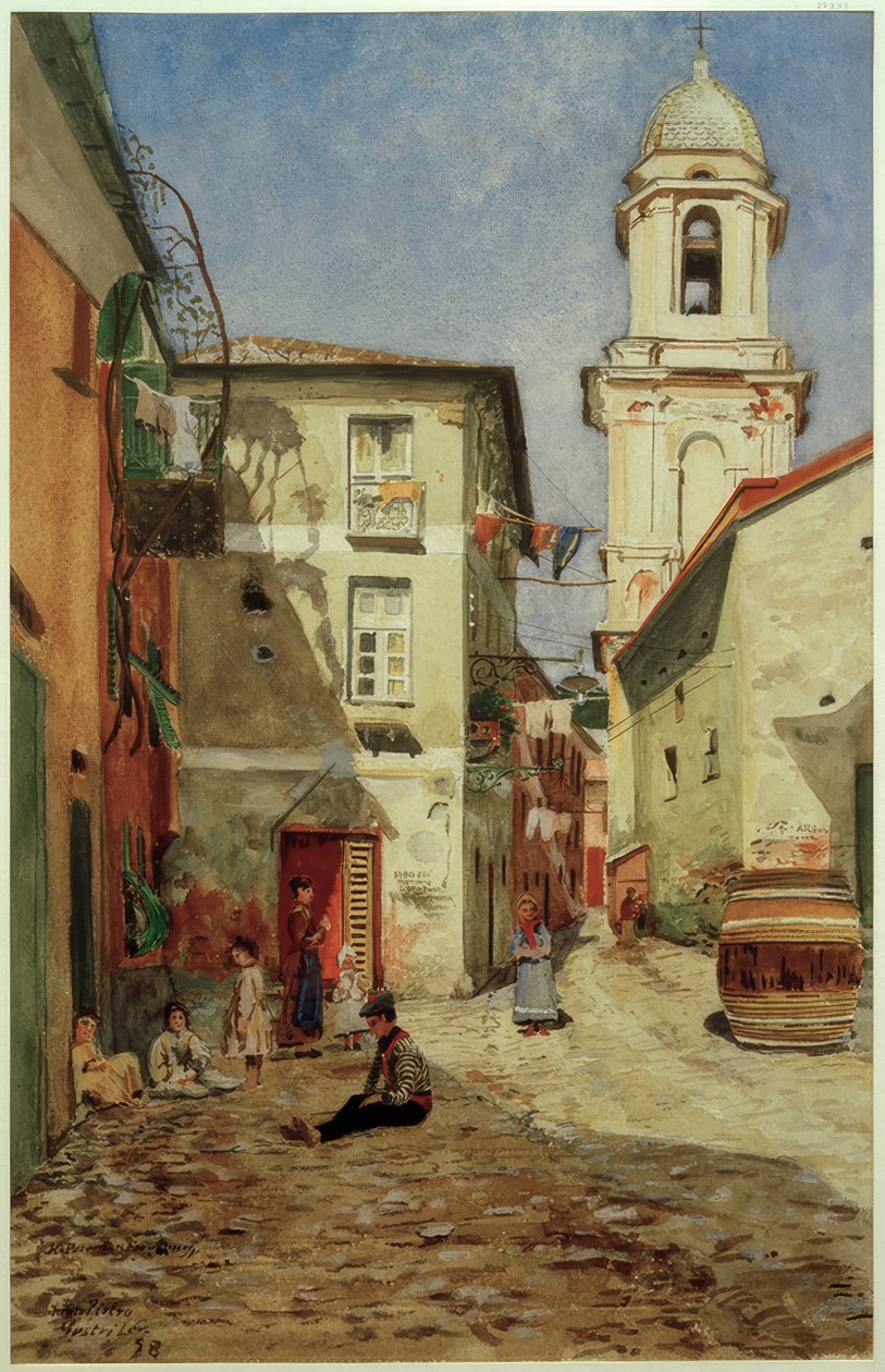 H. Petersen-Flensburg, Rue à Sestri Levante - Heinrich Petersen Flensburg