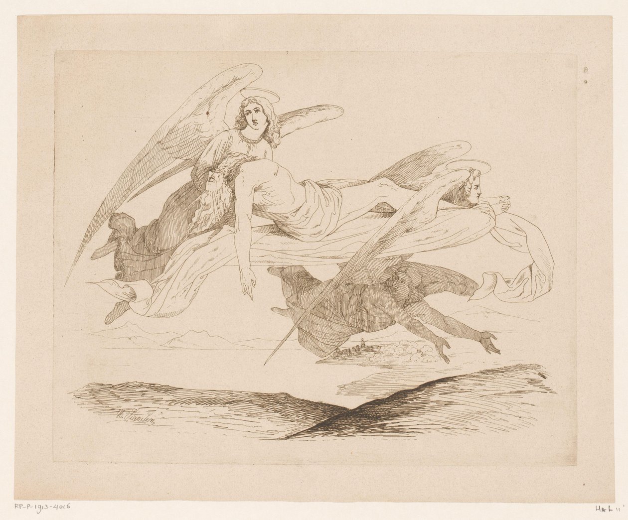 Saint porté par des anges - Heinrich Vianden
