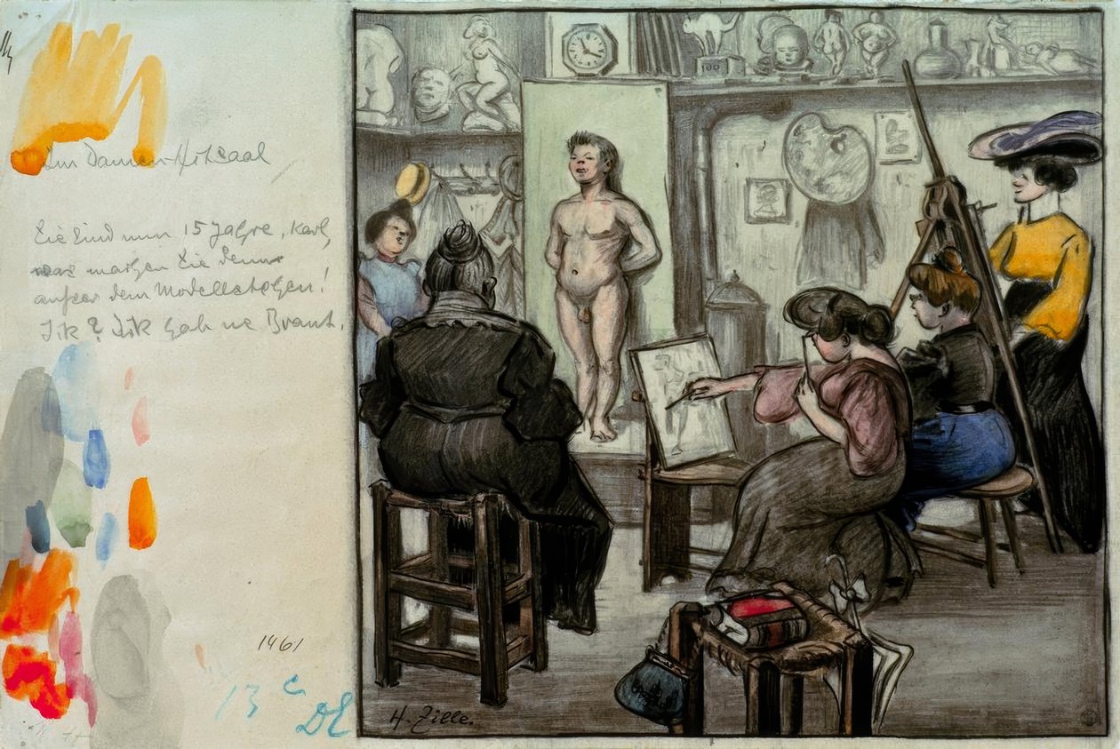 Dans la classe des dames - Heinrich Zille