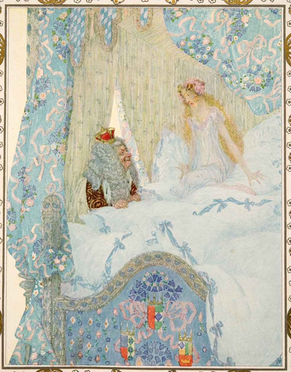 La Princesse au petit pois, de Contes de Hans Christian Andersen, pub. 1911 - Heinrich and Urban Lefler