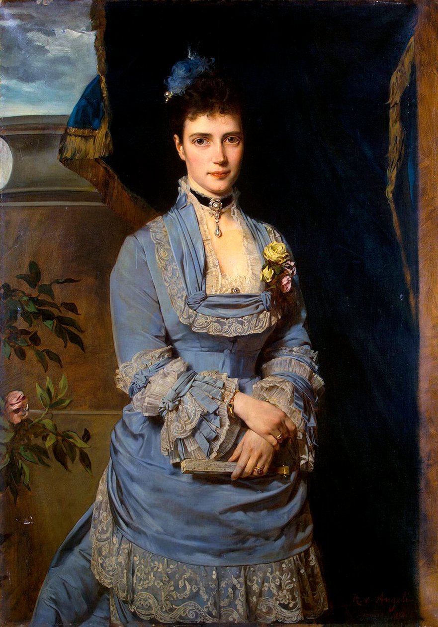 Portrait de la Grande-Duchesse Maria Fyodorovna, Princesse Dagmar du Danemark, 1847-1928, 1874 - Heinrich von Angeli
