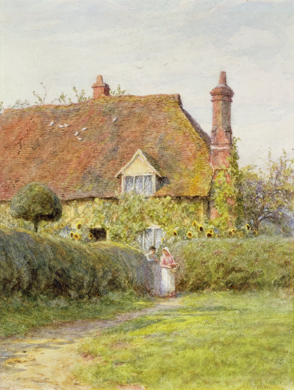 Cottage Tournesol - Helen Allingham