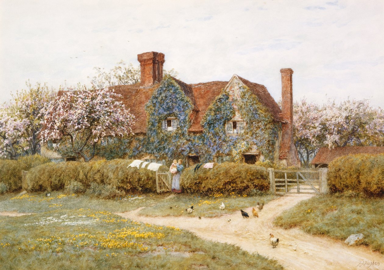 Une maison du Buckinghamshire à Penstreet - Helen Allingham