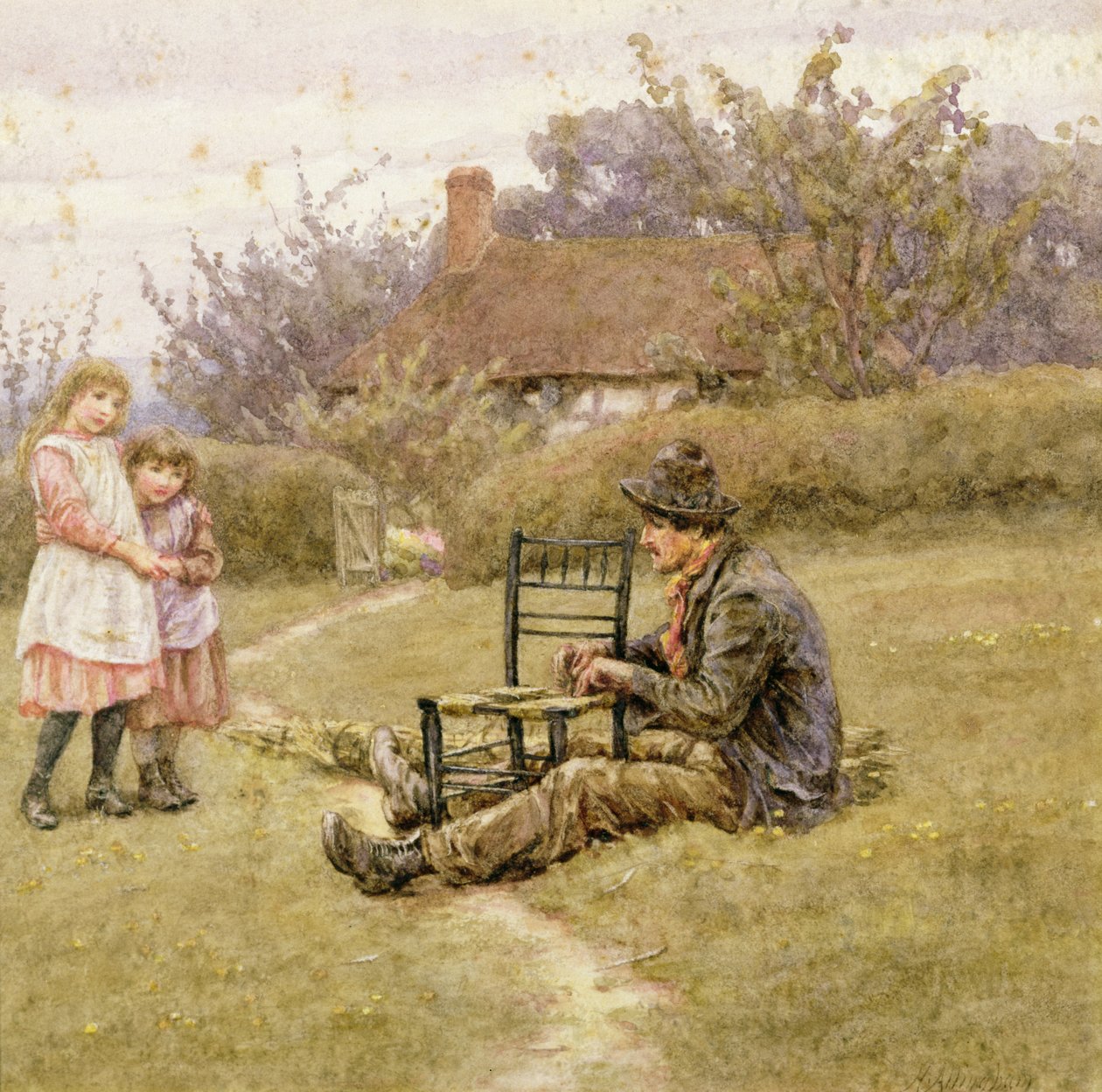 Réparateur de chaises - Helen Allingham