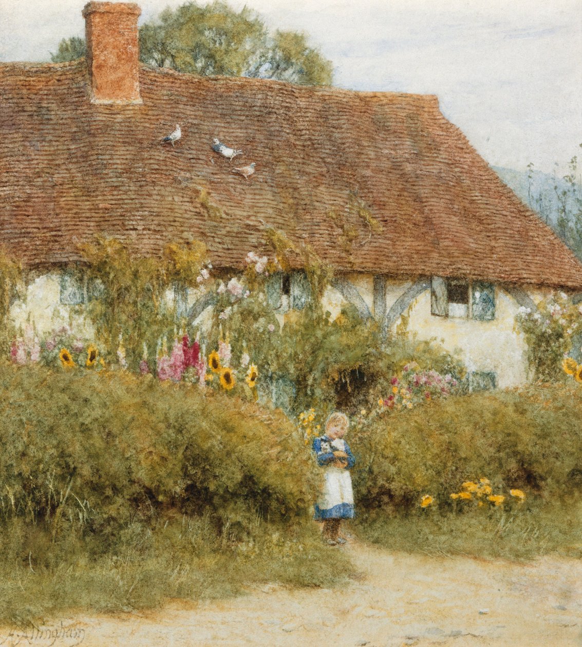 Cottage à West Horsley, Surrey - Helen Allingham