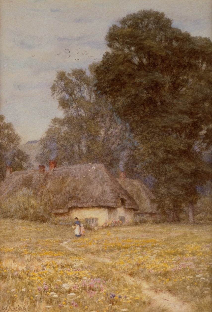 Cottages à Quidhampton, près de Salisbury - Helen Allingham