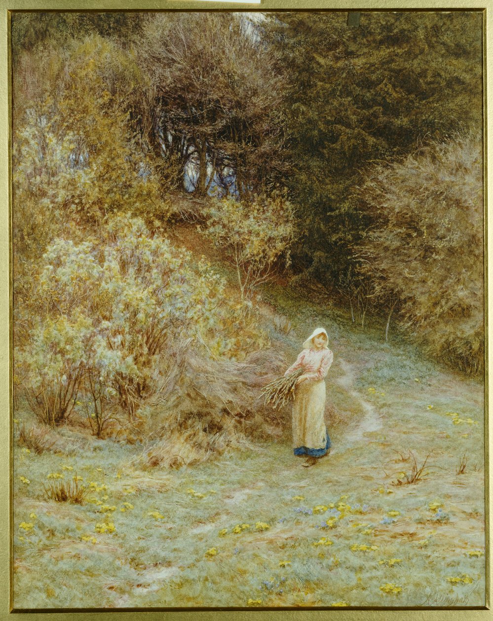 Dans le bois de primevères - Helen Allingham