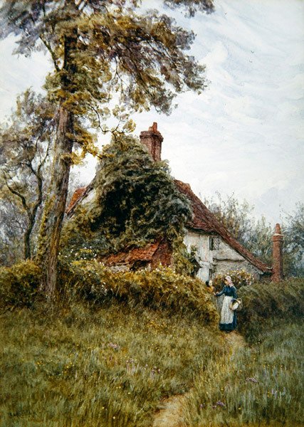 Vieille ferme à Pinner - Helen Allingham