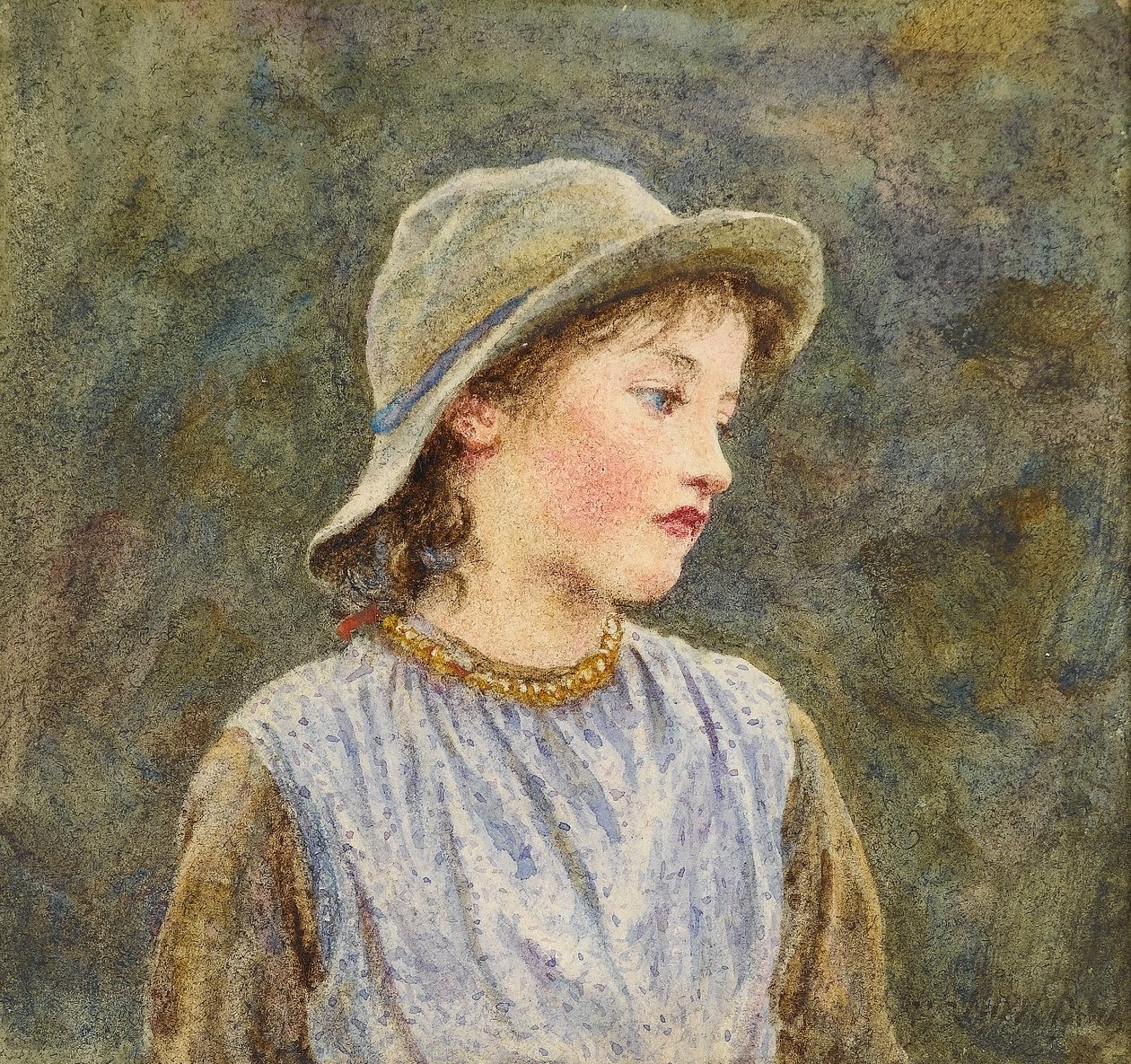 Étude de portrait de Hetty - Helen Allingham