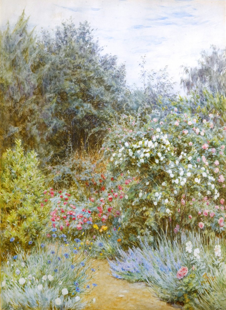 Roses dans le jardin de Gertrude Jekyll, Munstead Wood, Surrey - Helen Allingham