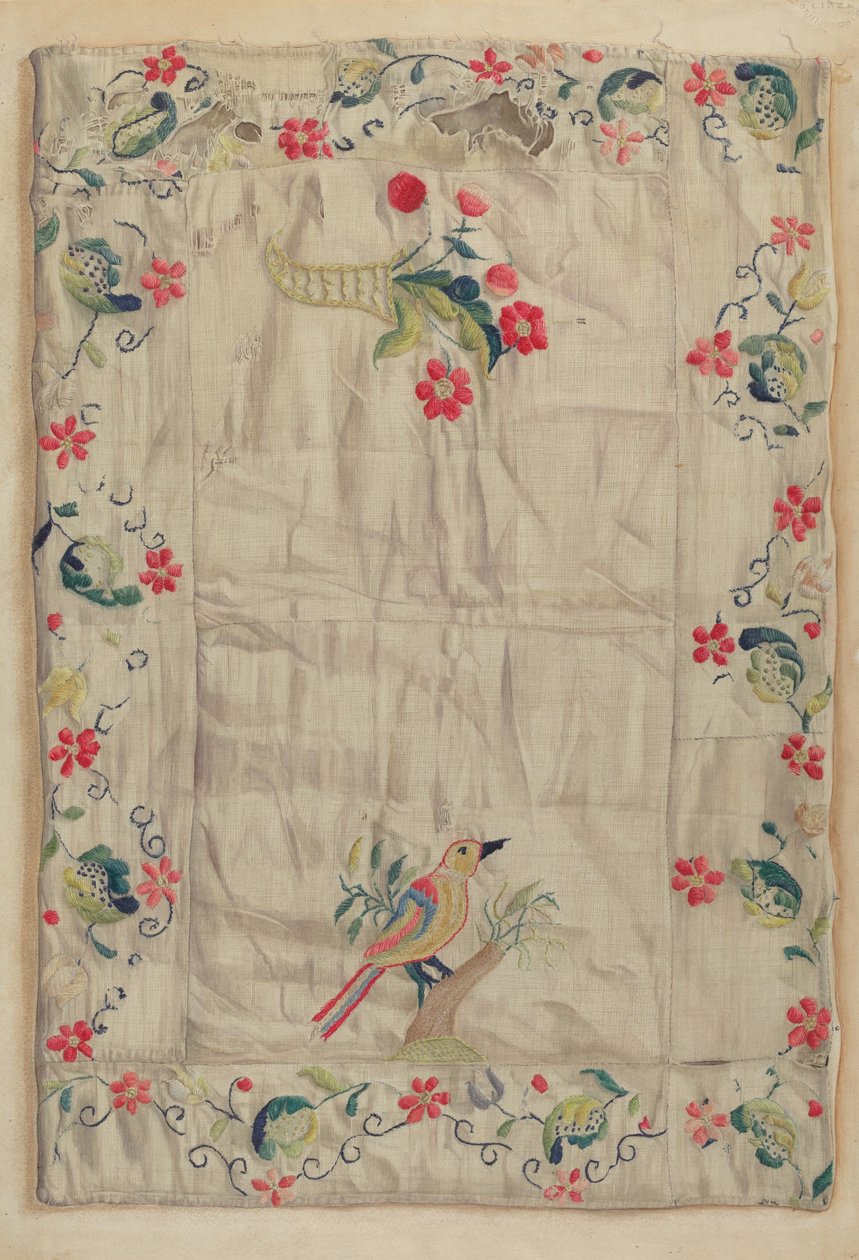 Broderie Crewel, vers 1937 - Helen E. Gilman
