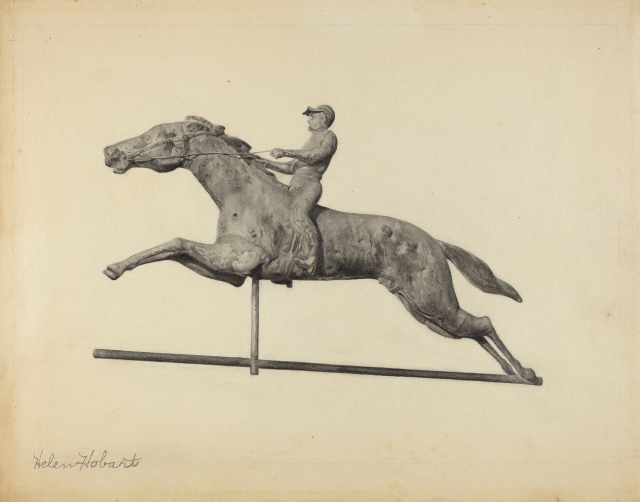 Girouette cheval et cavalier - Helen Hobart