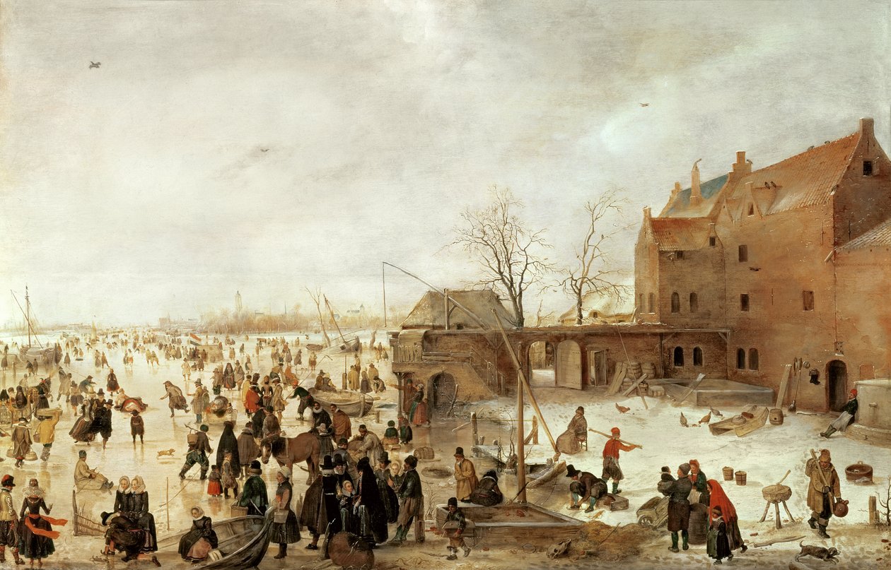 Scène sur la glace près d