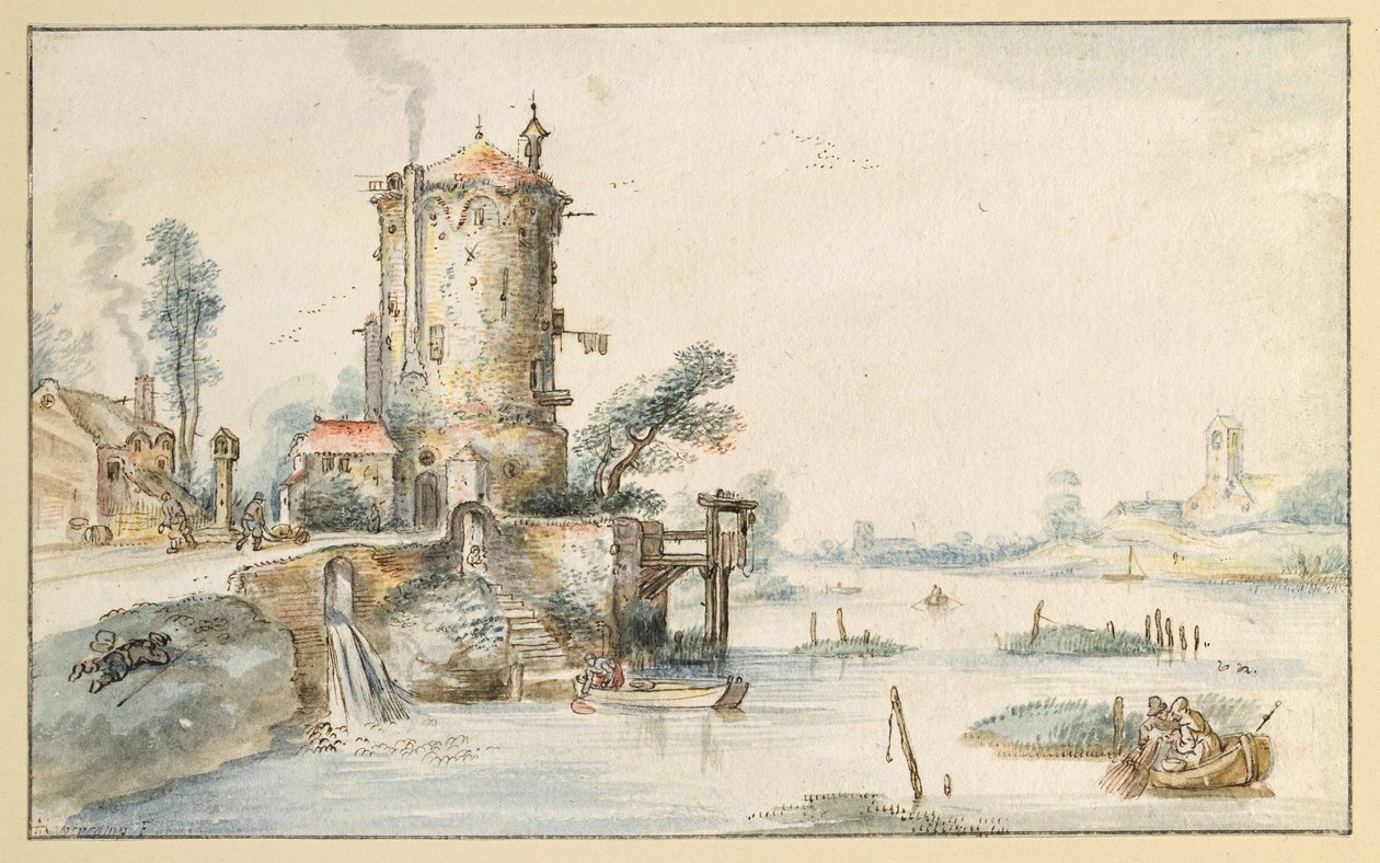 Paysage avec canal - Hendrick Avercamp
