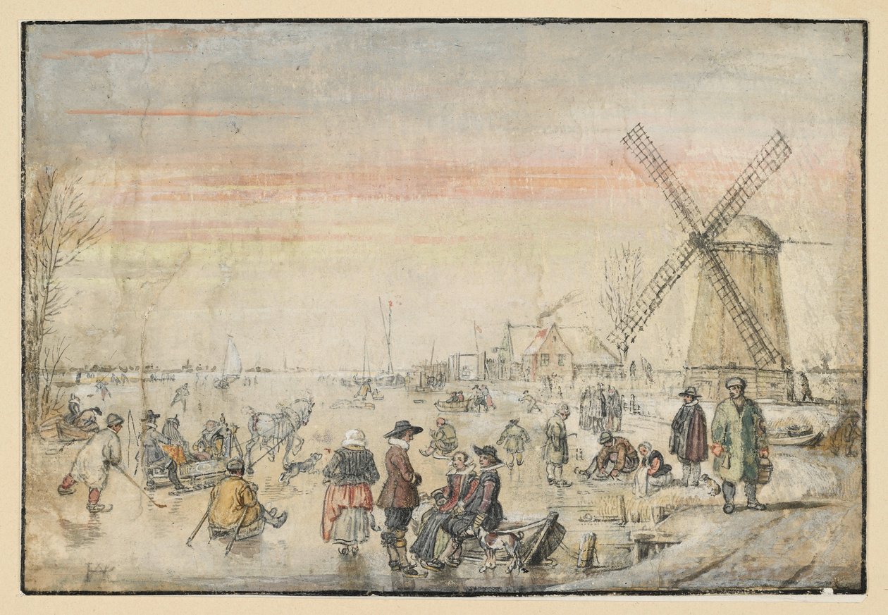 La vie sur la glace - Hendrick Avercamp