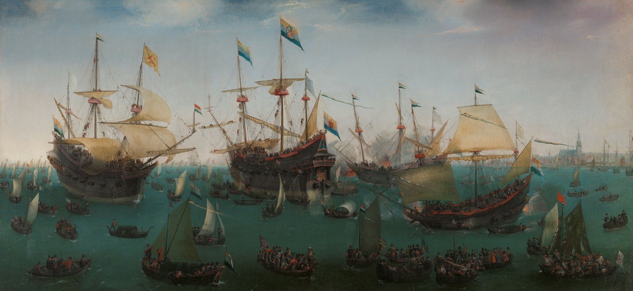 Le retour à Amsterdam de la deuxième expédition aux Indes orientales - Hendrick Cornelisz Vroom