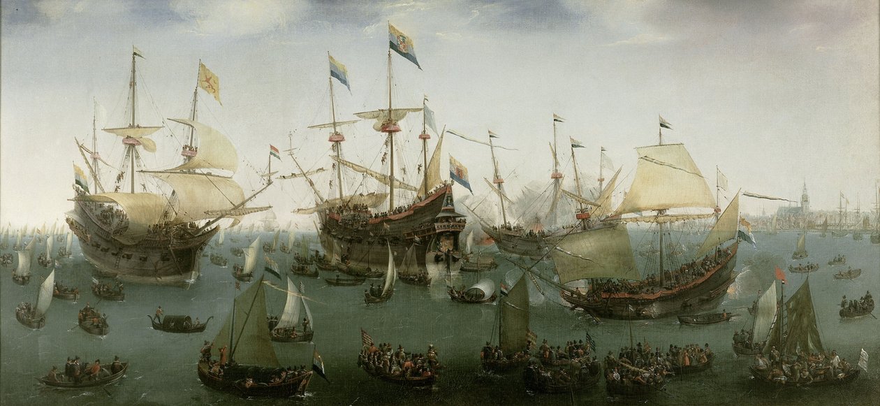 Le retour à Amsterdam de la deuxième expédition aux Indes orientales - Hendrick Cornelisz. Vroom