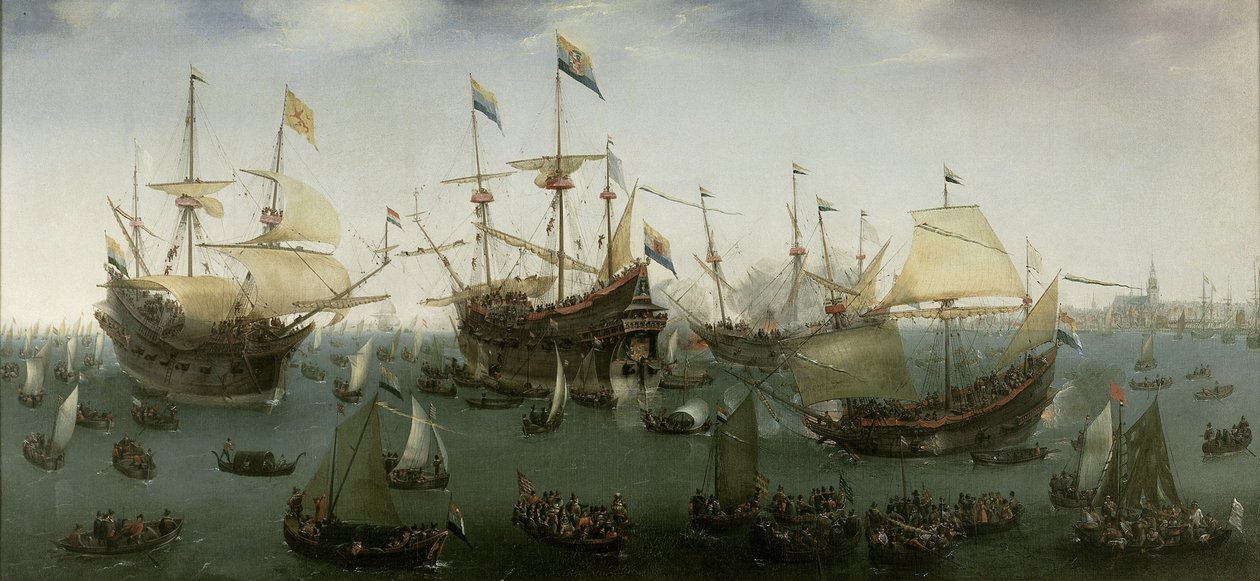 Le Retour à Amsterdam de la deuxième expédition aux Indes orientales, 19 juillet 1599 - Hendrick Cornelisz. Vroom