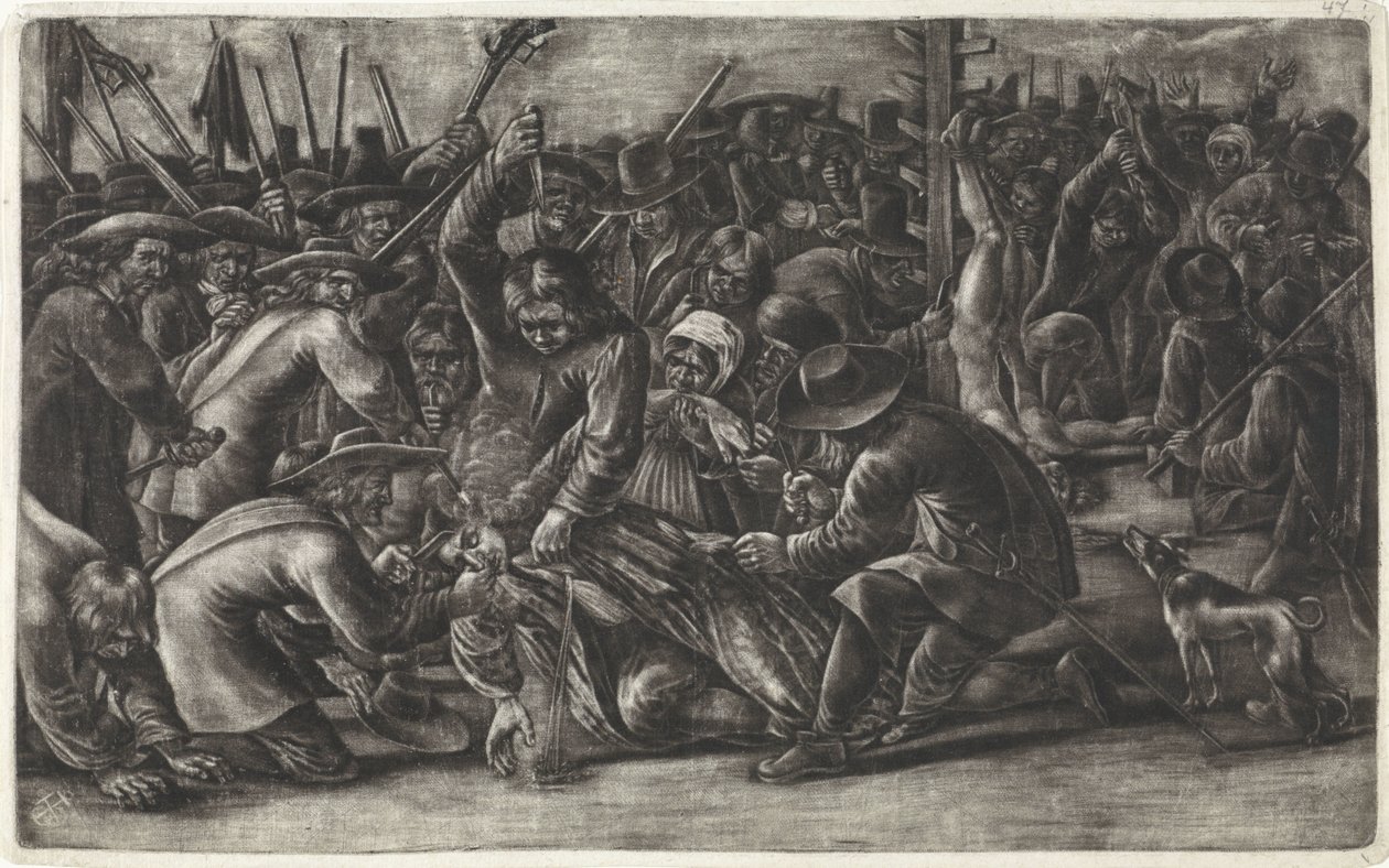 Mutilation des corps des frères De Witt, 1672 - Hendrick Danckerts