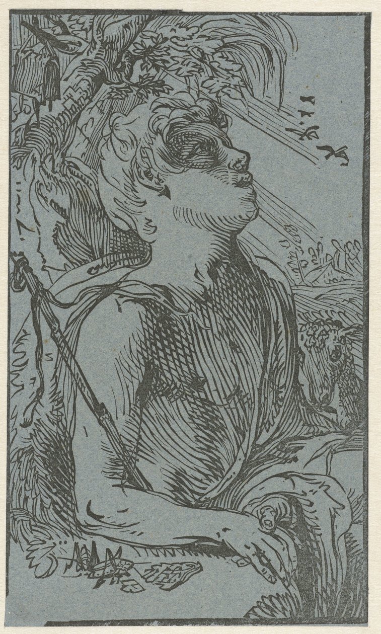 Jean-Baptiste dans le désert - Hendrick Goltzius (attributed to)