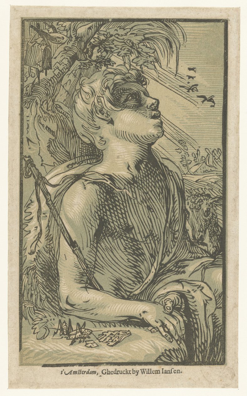 Jean le Baptiste dans le désert - Hendrick Goltzius (attributed to)