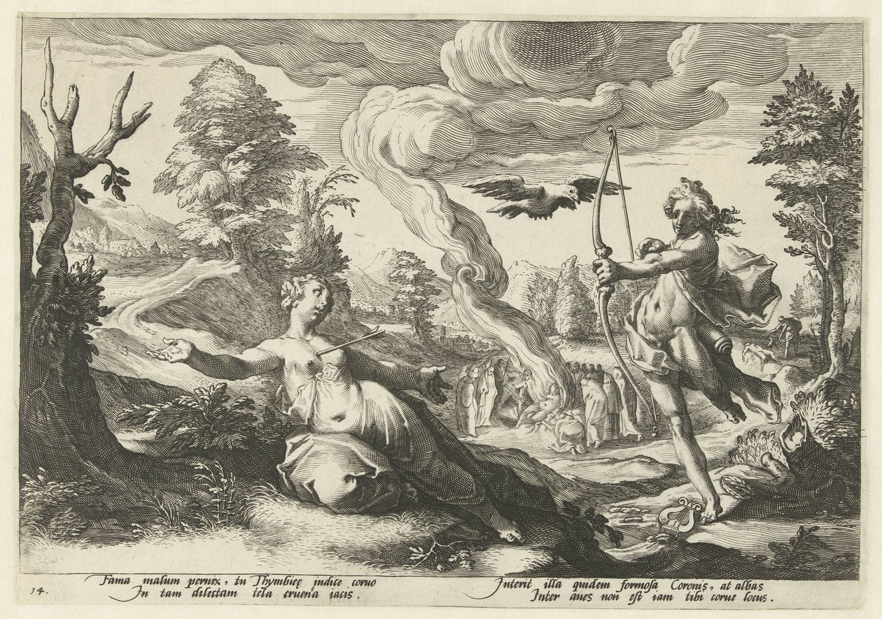 Apollon tue Coronis (série: Les Métamorphoses d