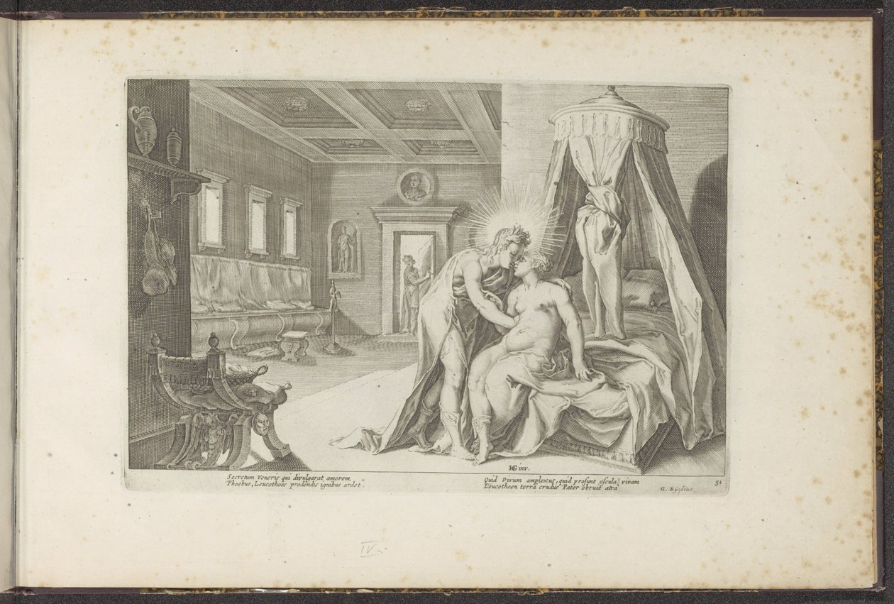Apollon séduit Leucothea - Hendrick Goltzius (workshop of)