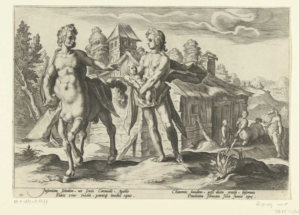 Apollon confie Asclépios à Chiron (Ovidius