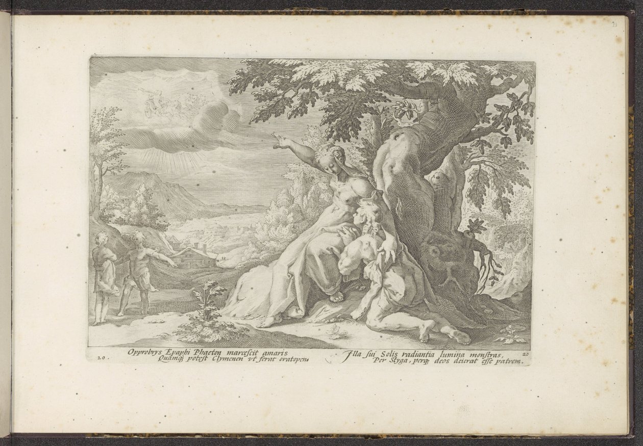 Clymène montre à Phaéthon son père, le dieu du soleil - Hendrick Goltzius (workshop of)